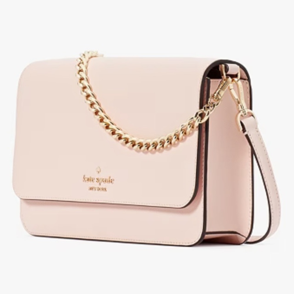 NWT - Kate Spade Madison Flap Convertible Crossbody - Conch Pink - Picture 4 of 4